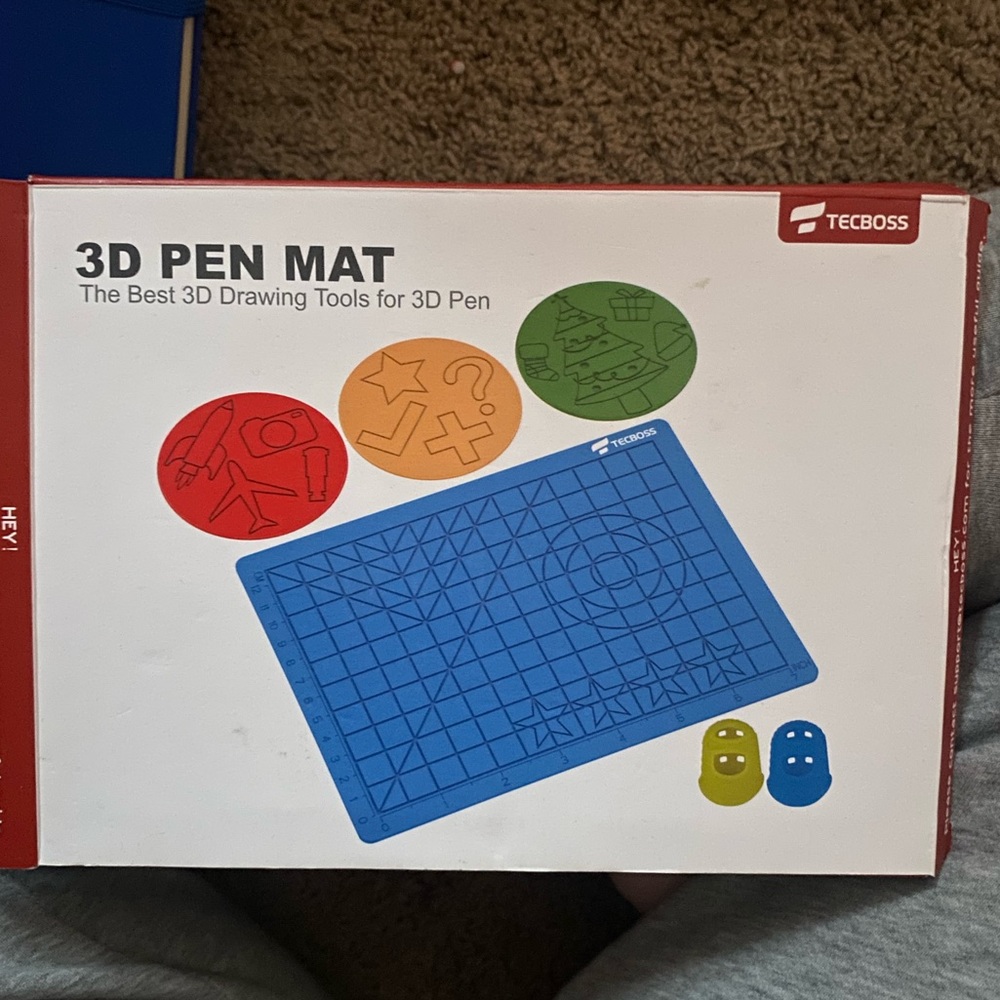 3D pen met with practice sheets and thumb protectors